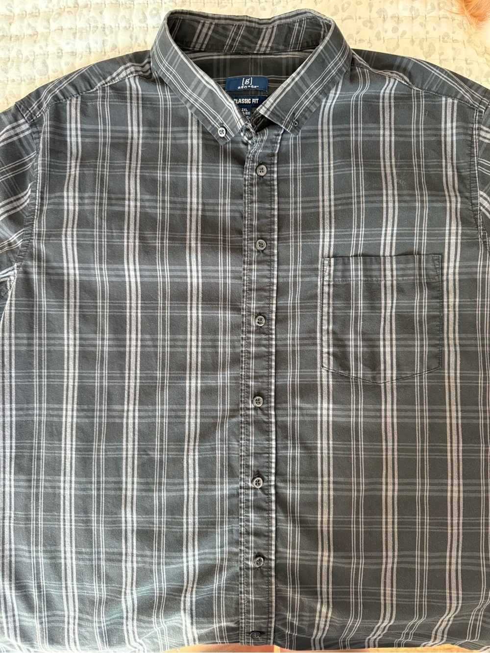 George Gray Plaid Classic Fit Button-Down Shirt